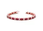 Shop Beautiful Ruby Oval Diamond Bracelet (8.16cttw)