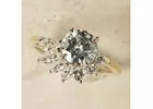 Gold Sunflower Engagement Ring - For Sale