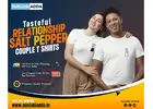 Go Together Salt Pepper Couple T Shirts at Punjabi Adda