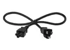 High-Quality 18 AWG NEMA 5-15P to C5 Power Cord - 3-Slot Mickey Mouse Style | SF Cable