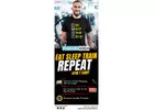 Fitness Rhythm Eat Sleep Train Repeat Gym T Shirt – Punjabi Adda