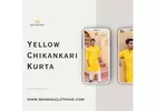 Buy Best Quality Yellow Chikankari Long Kurta for Men