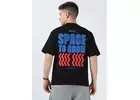 Space To Grow Black Oversized T-Shirt
