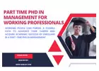 part time phd in management for working professionals