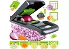  Multifunctional Fruit Slicer, Vegetable Slicer, Cutter With 8 Blades, Onion Mincer Chopper